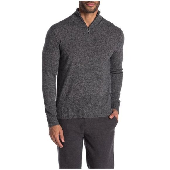 Qi Cashmere Half Zip Sweater - Picture 1 of 4